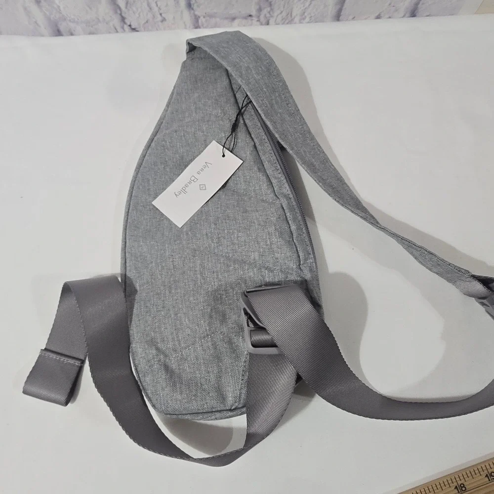 Vera Bradley Lighten Up Essential Compact Sling Bag‎ Heather Gray MSRP $75